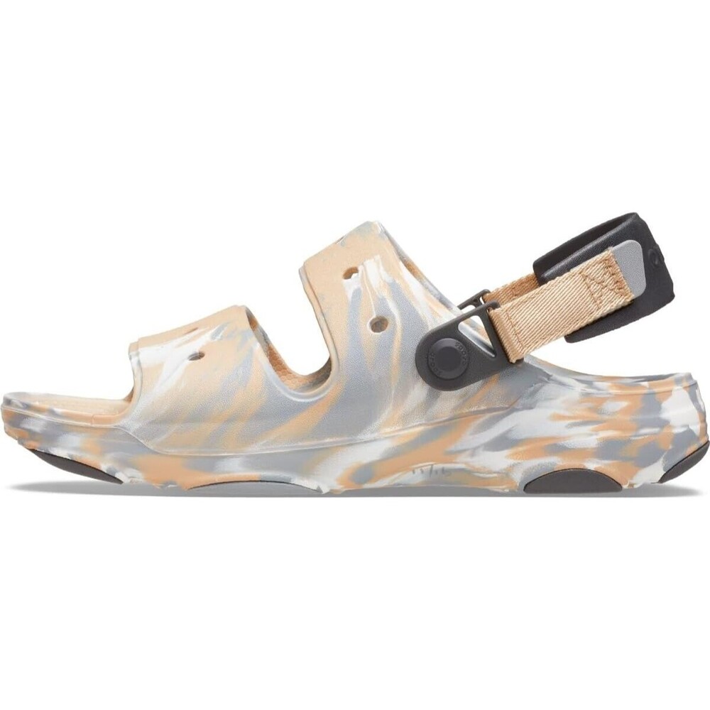 Crocs All-Terrain Marbled Sandals Open Toe Tan Gray Unisex Mens 8 Womens 10